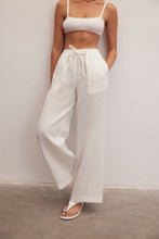 Görseli Galeri görüntüleyiciye yükleyin, Ivory | Wide-Leg Linen Pants