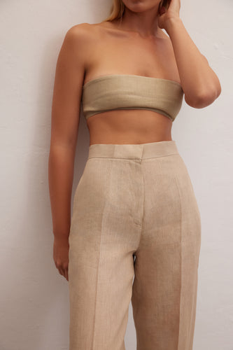 Alba | Linen Bandeau Top