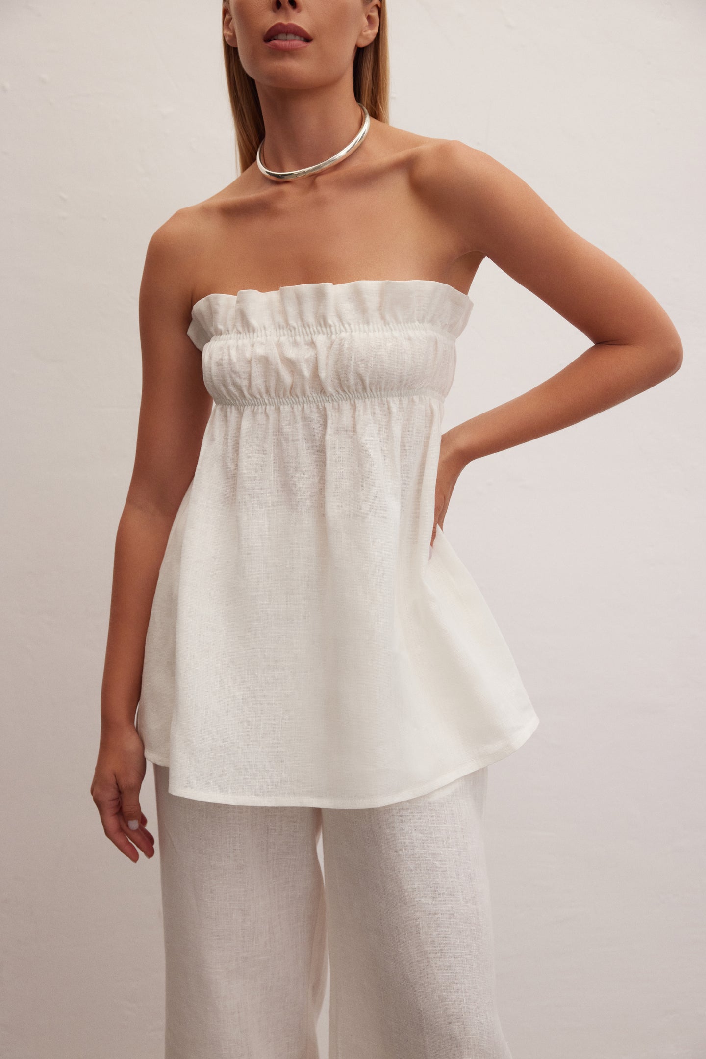 Breeze | Linen Babydoll Top