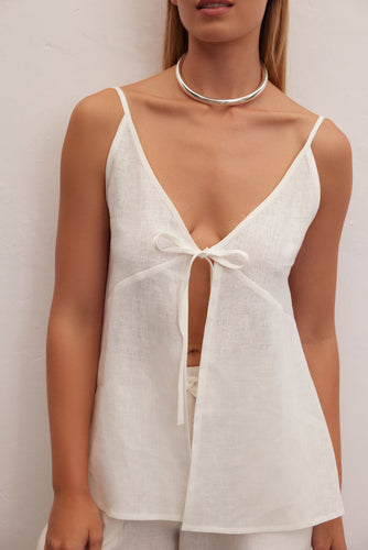 Nova | Spaghetti Strap Linen Top